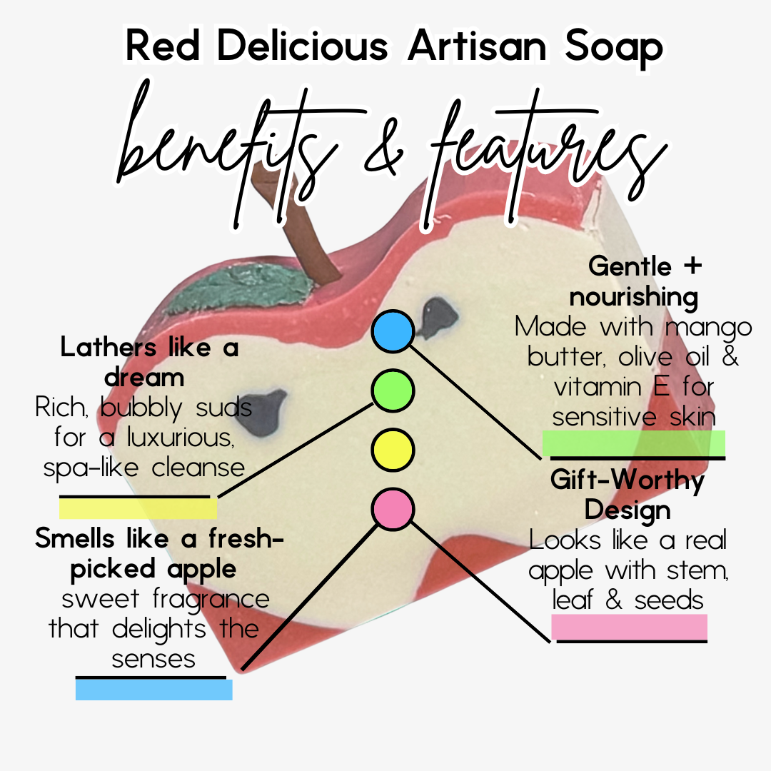 RED DELICIOUS APPLE ARTISAN SOAP